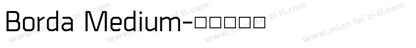 Borda Medium字体转换